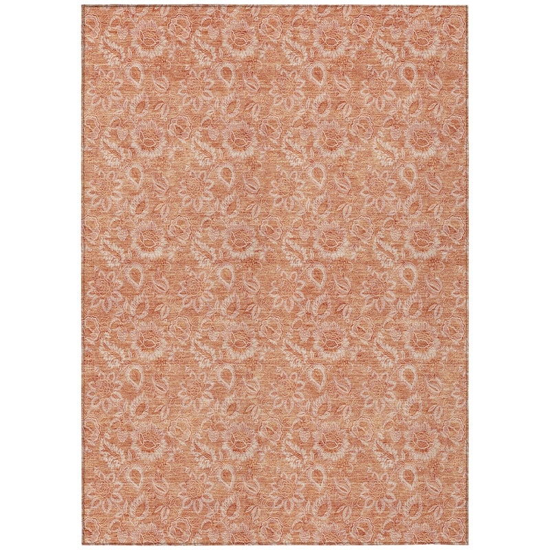 HomeRoots Floral Transitional Rectangle Outdoor Rug