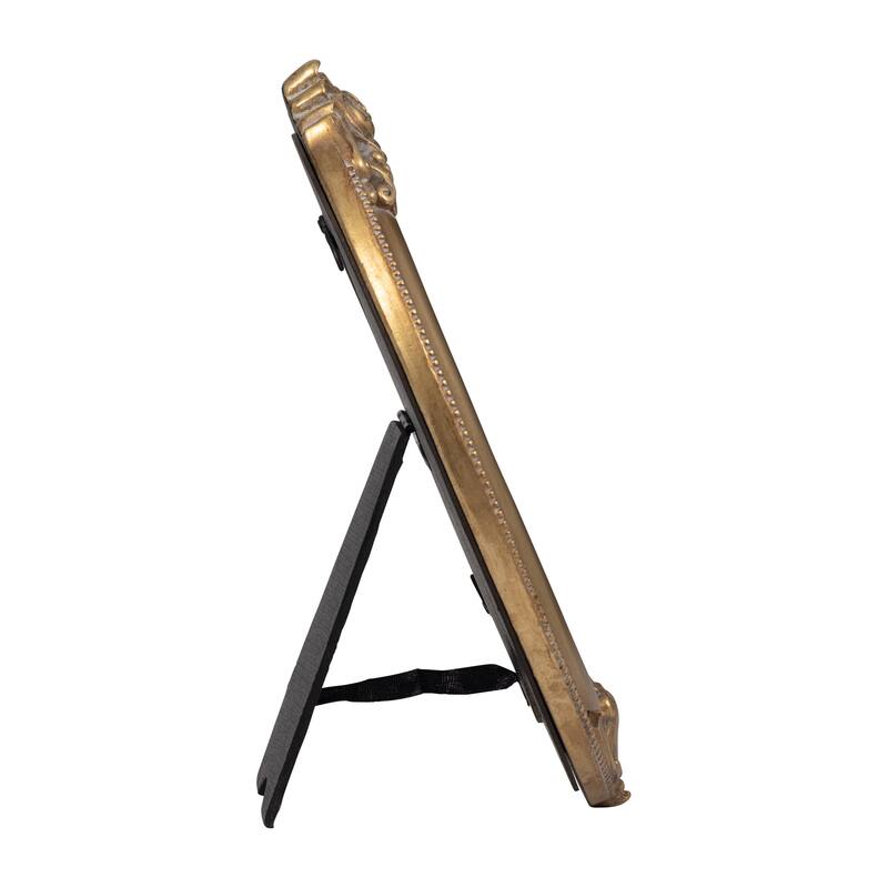 Resin Oval Applique Decorative Photo Frame - Gold, 4x6 in.