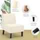 preview thumbnail 7 of 9, Costway Modern Armless Accent Chair Fabric Single Sofa withRubber Wood