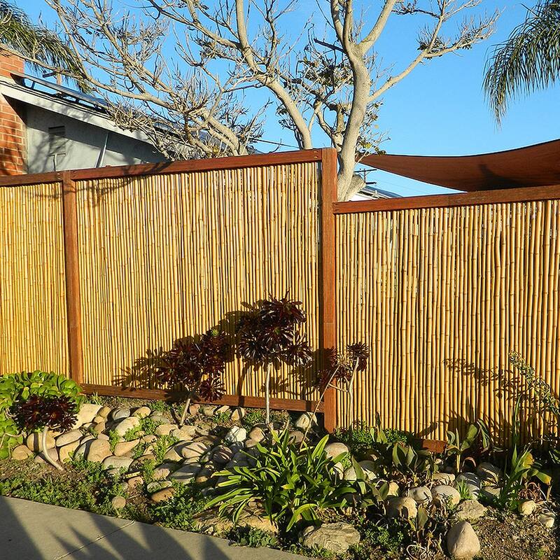Natural Bamboo Fencing Rolled Fence Panel Patio Privacy Screen