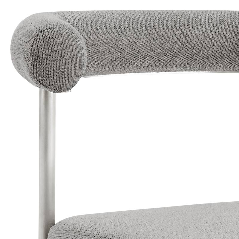 Shannon Upholstered Curved Back Barrel Kitchen Dining Chairs - Set of 2