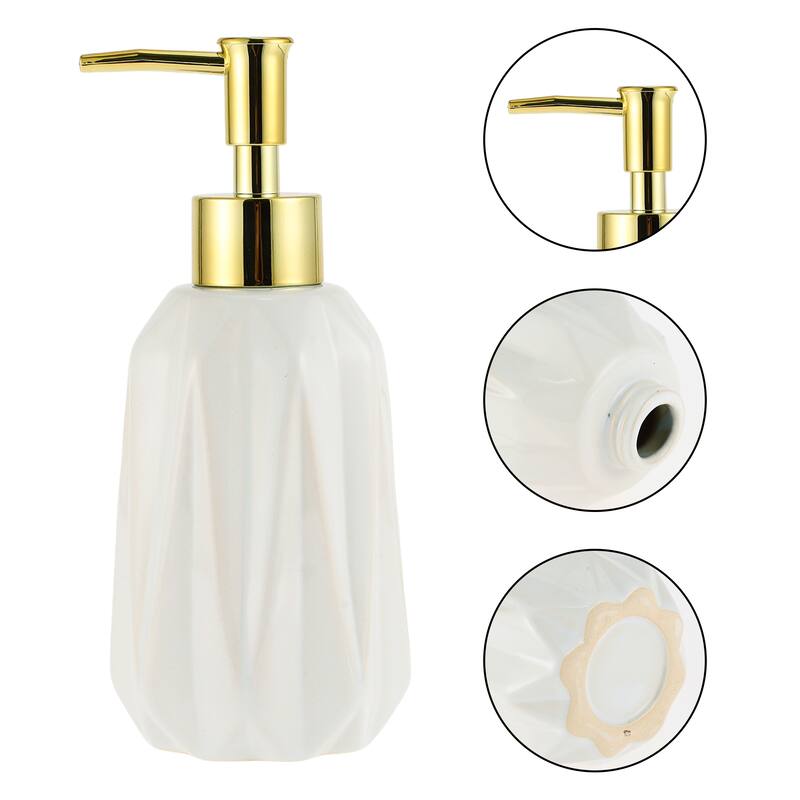 Diamond Shape Simple Soap Pump Dispenser for Bathroom Hotel 300ml 1 Pcs