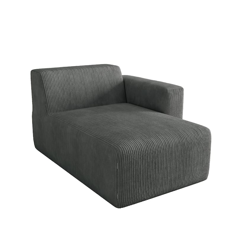 Indoor Modern Corduroy Chaise Lounge Couch