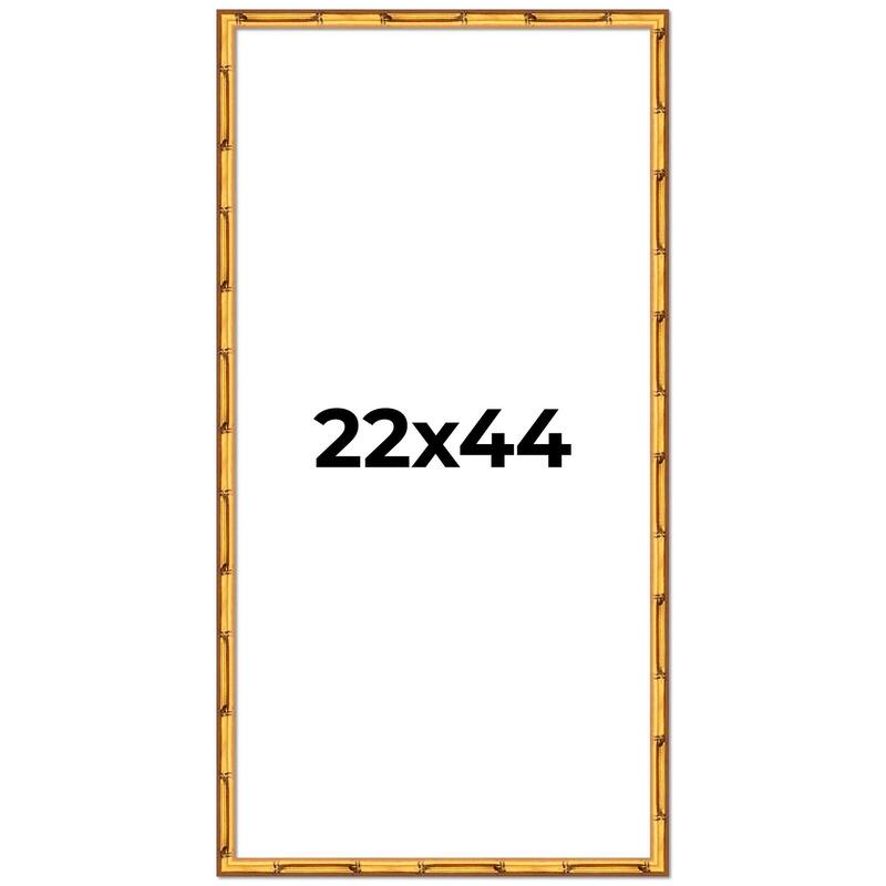 22x44 Frame Gold Bamboo Solid Wood Picture Frame | 1 Inch Moulding