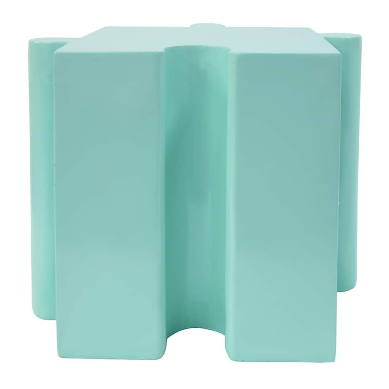 Christopher Knight Home - Sandy Puzzle Art Modern Outdoor Side Table with Modular Convex Edge Design
