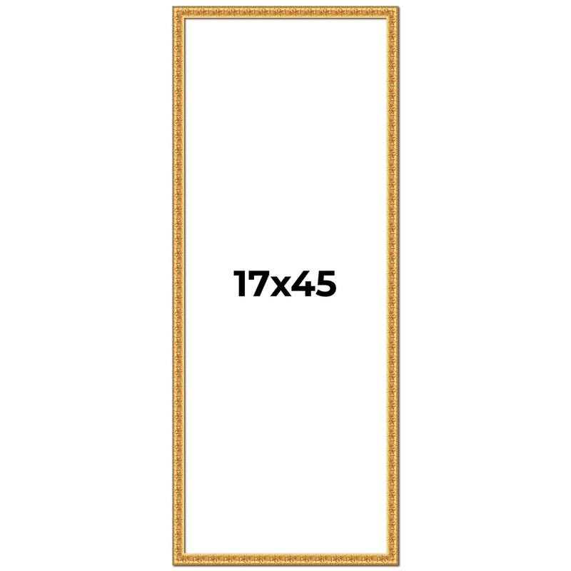 17x45 Frame Gold Real Wood Picture Frame Width 1 inches | Interior