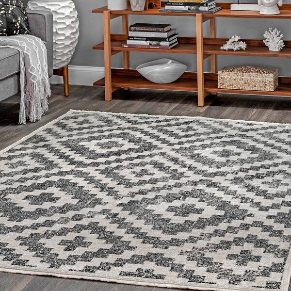Shop Nuloom Aztec Trellis Geometric Area Rug Overstock 28755962 5 3 X 7 7