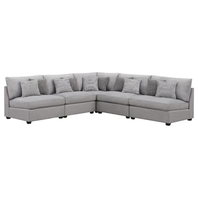 Cambria 5-piece Upholstered Modular Sectional Sofa Grey
