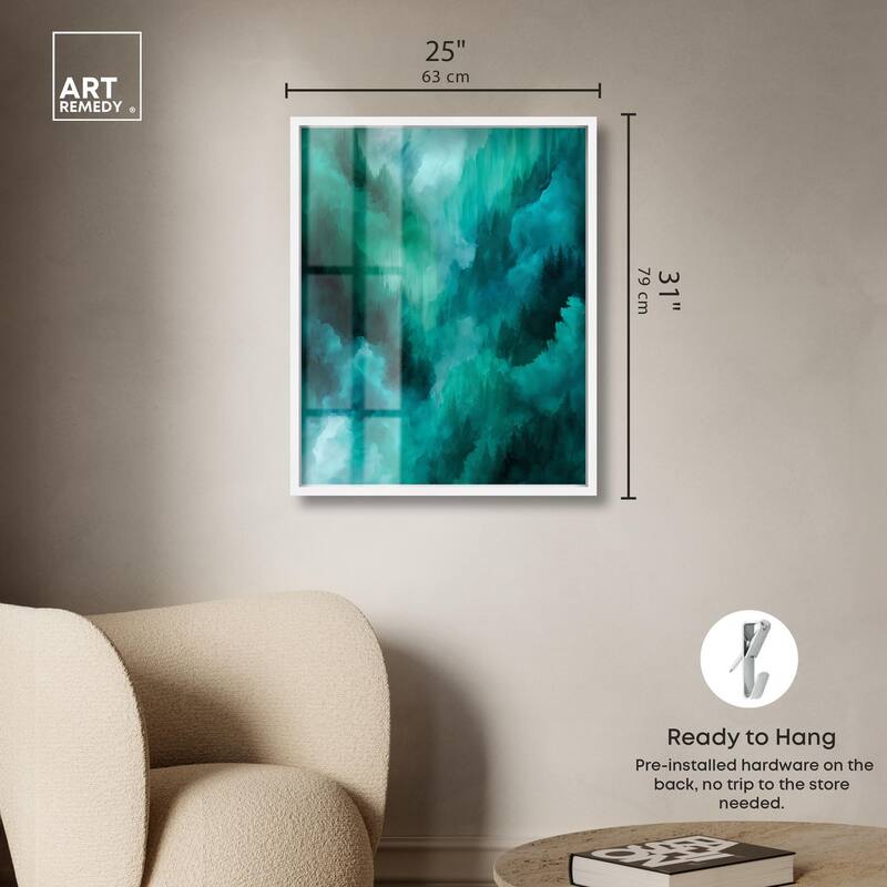 Textured Teal II Shadowbox by Art Remedy