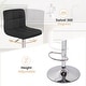 preview thumbnail 11 of 19, 17" x 19" Modern Upholstered Adjustable Height Swivel Bar Stools （Set of 2）