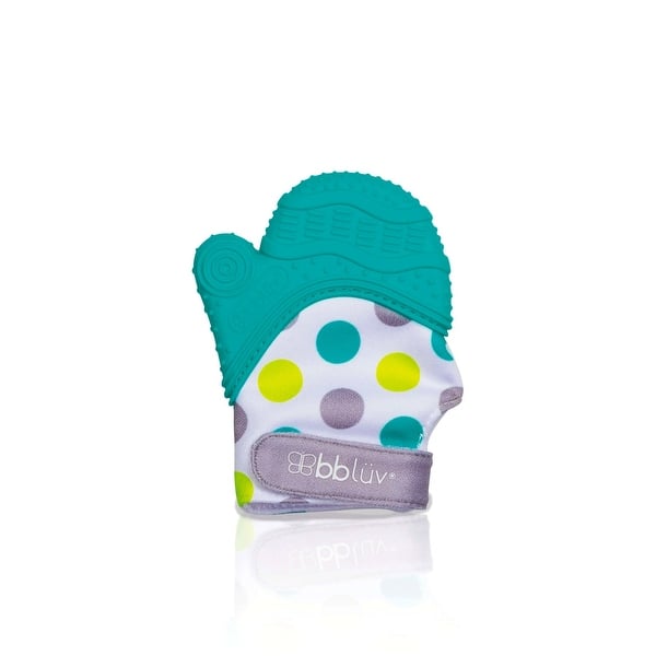 slide 2 of 3, bbluv Gluv Teething Mitten Aqua