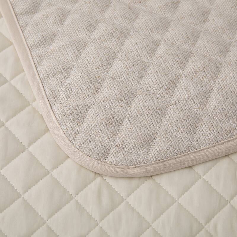 HiEnd Accents Fairfield Herringbone Linen Coverlet Set, 4PC