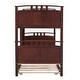 preview thumbnail 18 of 25, Twin Over Twin Pine Bunk Bed with Twin Size Trundle, Equipped with Stairs and Safety Barriers
