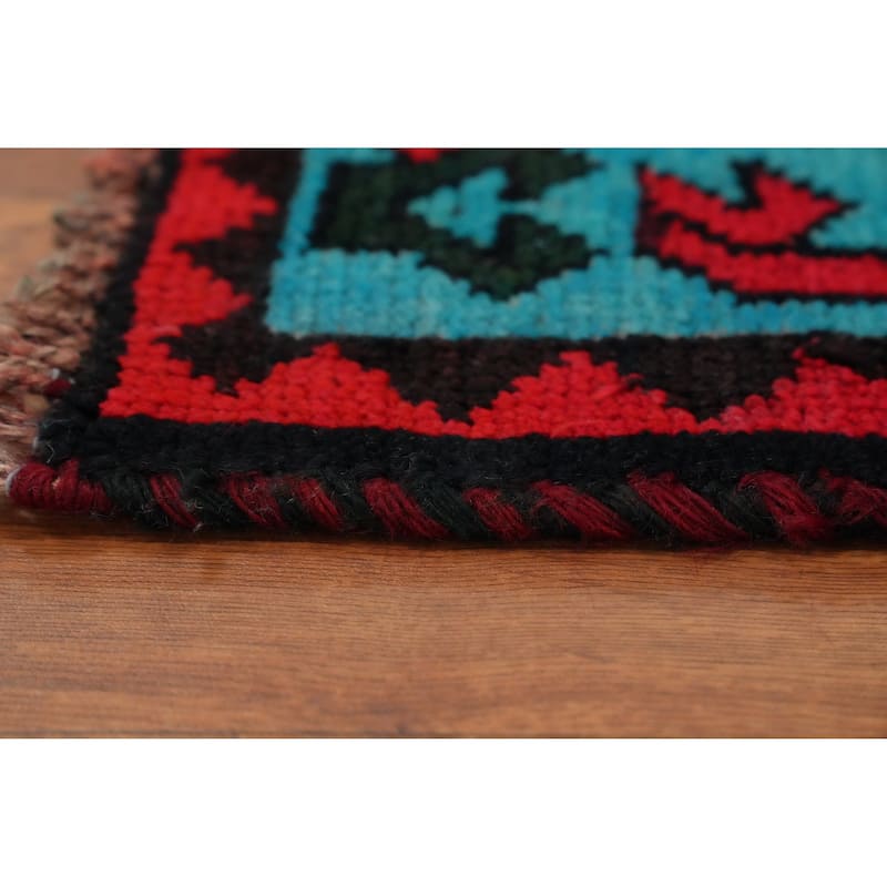 Hand Knotted Oriental 100% Wool Carpet Traditional Tribal Red Shiraz Area Rug - 9' 5'' X 4' 11''