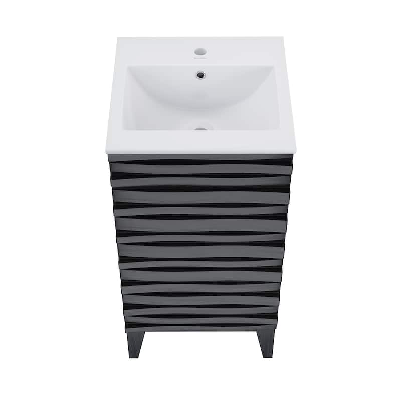 Cascade 18" Bathroom Vanity In Black