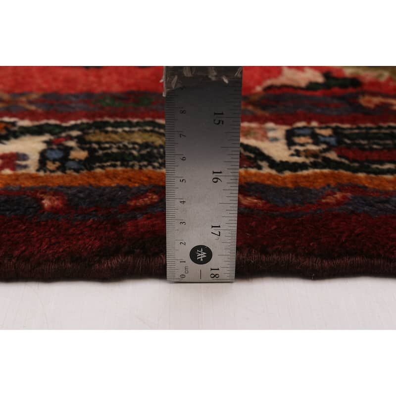 ECARPETGALLERY Hand-knotted Andelz Red Wool Rug - 3'0 x 9'2