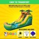 preview thumbnail 5 of 3, Pogo Bounce House Crossover Kids Inflatable Water Slide, Tropical with Blower, 12 ft