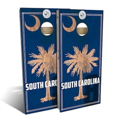 South Carolina State Flag 2 Outdoor Cornhole Board Set