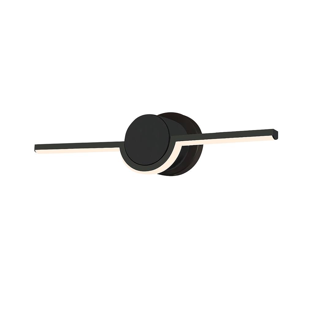 Justice Design Group Semicirculo ADA 16" LED Linear Wall/Bath Sconce - Matte Black Finish