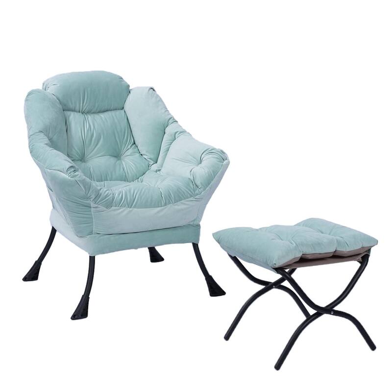Modern Living Room Single Leisure Lounge Lazy Chair with Ottoman