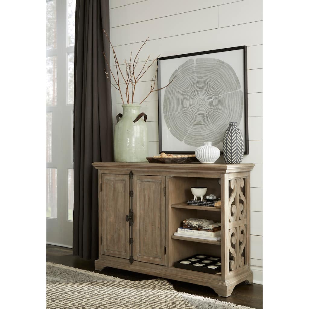 Magnussen Home Tinley Park Dove Tail Grey Printer Stand - 52''W x 18''D x 37''H