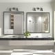 preview thumbnail 15 of 78, Extra Large Metal Frame Wall Mirror Black Tempered Glass for Bathroom