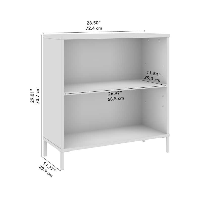 Essence 2 Shelf Bookcase Storage Organizer by Bush Furniture