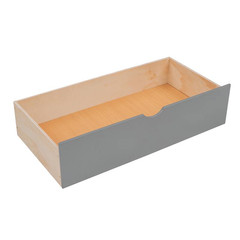 Twin over Full Bunk Bed with Shelves, Storage Stairs & 2 Drawers, Space-Saving Kids Furniture