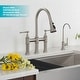 preview thumbnail 11 of 66, Kraus Allyn Traditional 3-Function Bridge Pulldown Kitchen Faucet