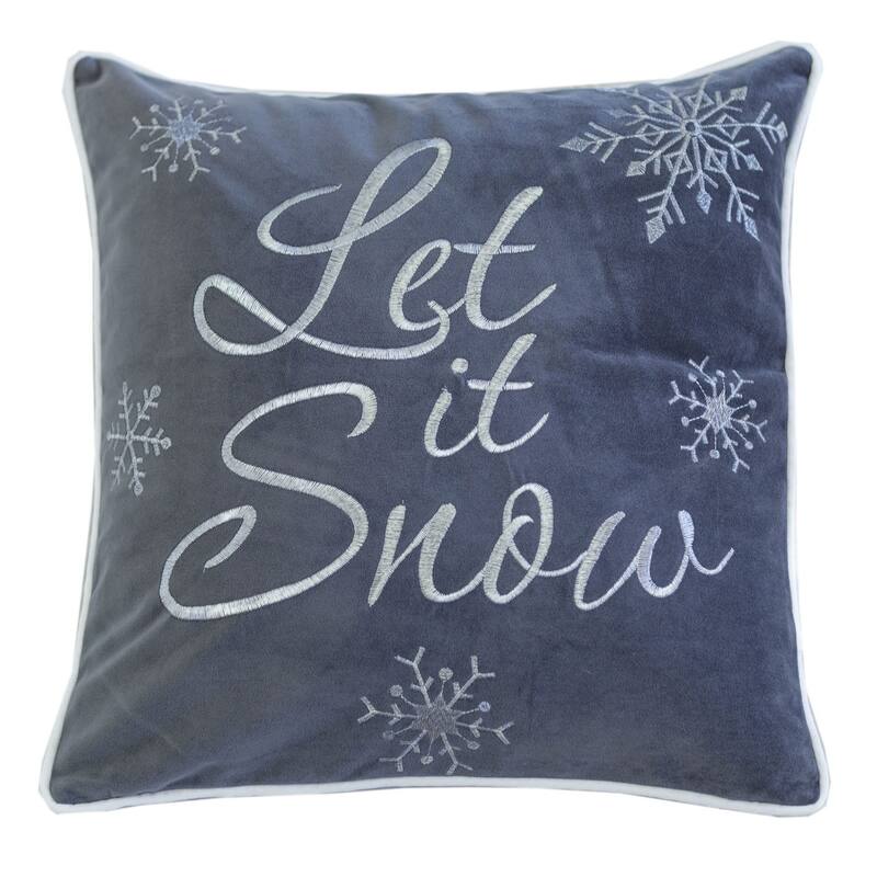 Homey Cozy Embroidery Christmas Holiday Throw Pillow Cover & Insert