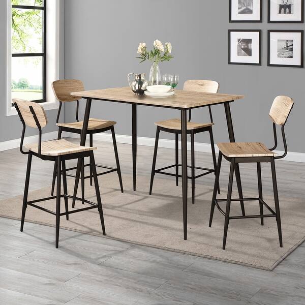 Shop Furniture Of America Cairo Industrial 5 Piece Dining Table