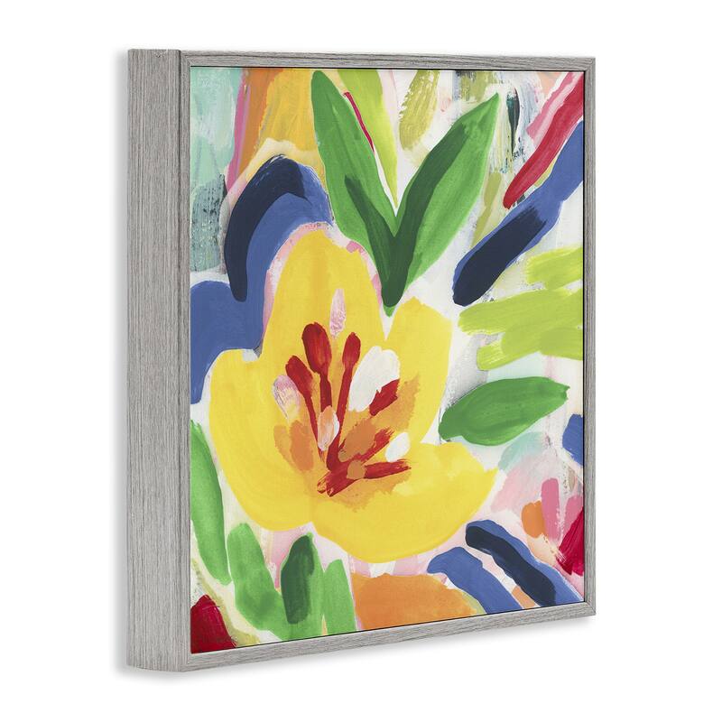 Stupell Vivid Lively Florals Framed Giclee Art Design By June Erica Vess