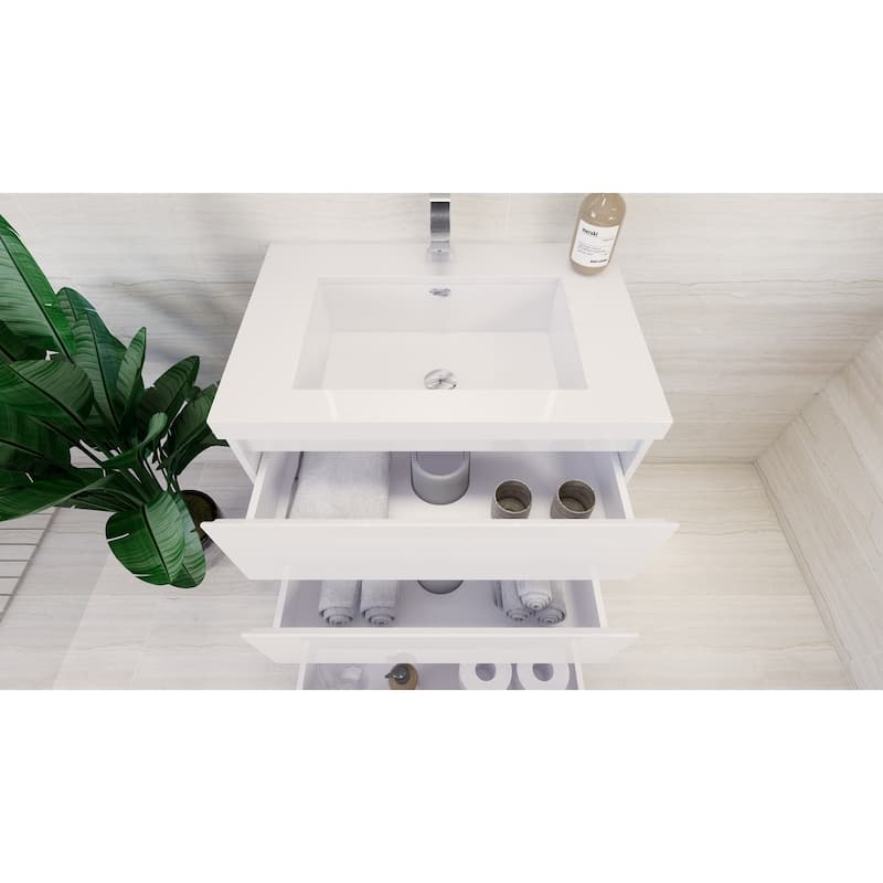 Aron 30'' Freestanding Vanity with Reinforced Acrylic Sink