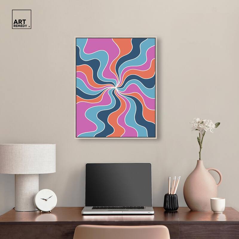 Carnaval Retro Curves Canvas by Art Remedy