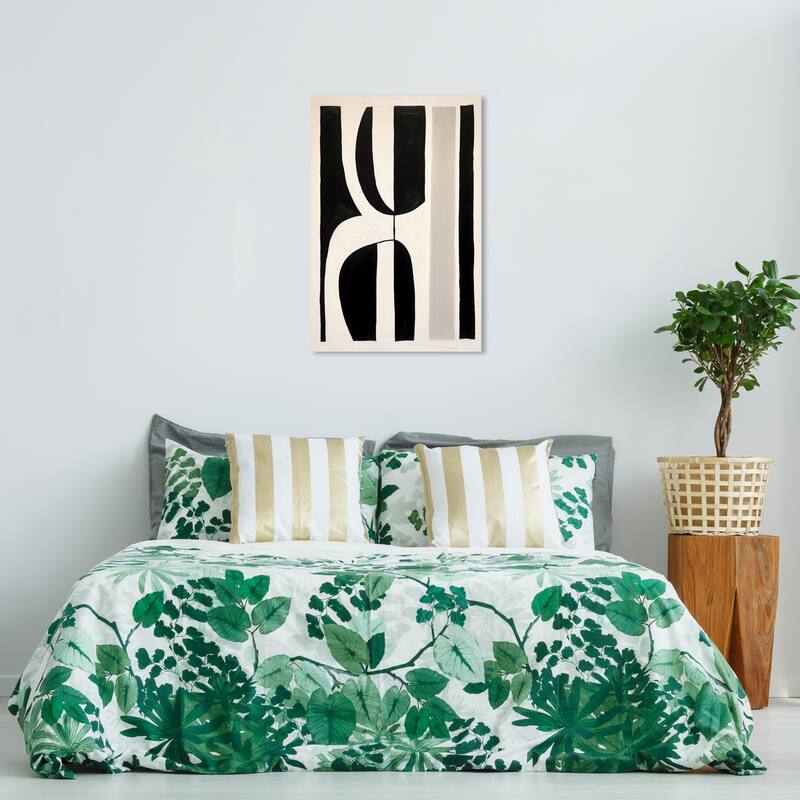 Wynwood Studio Canvas Fashion and Glam Sunglasses in Abstraction Black and Gray Modern & Contemporary Wall Art Canvas Print