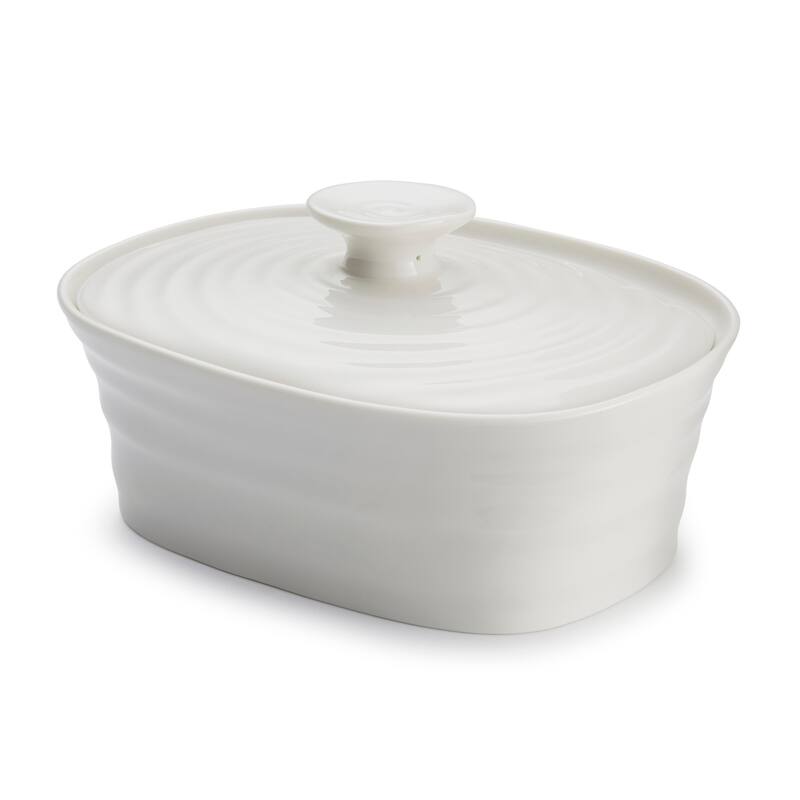 Portmeirion Sophie Conran White Covered Butter Dish