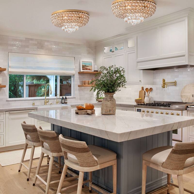 Francisca 4-light Flush Mount Crystal Chandelier