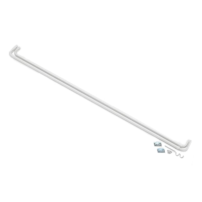 ACHIM Fantasia Double Curtain Rod - White - 28" - 48"