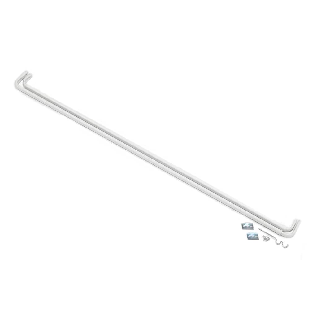 ACHIM Fantasia Double Curtain Rod - White