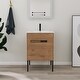 preview thumbnail 15 of 67, Beingnext 24"/30"/36" Bathroom Vanity with Sink, Floating Bathroom Vanity or Freestanding is Optional Conversion 24.02"W x 18.3"D x 35.03"H - Imitative Oak