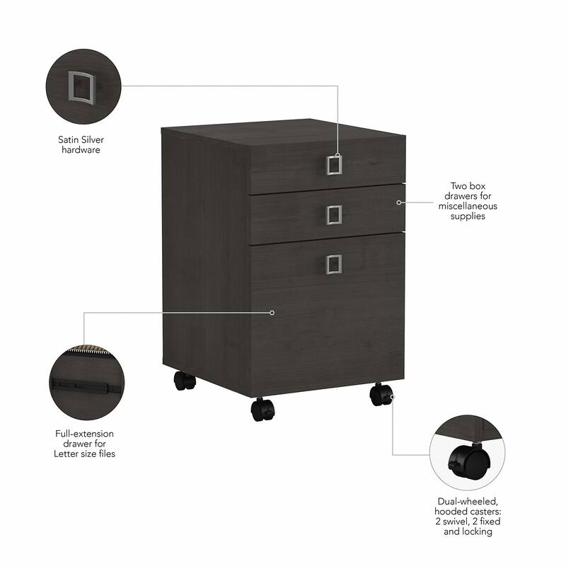Echo 3 Drawer Mobile File Cabinet by Bush Business Furniture