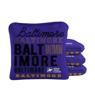 Baltimore Football Purple Dual Sided Cornhole Bags