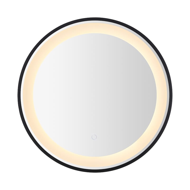 SAFAVIEH Home Blakewell 24" LED Vanity Mirror - Black / Silver