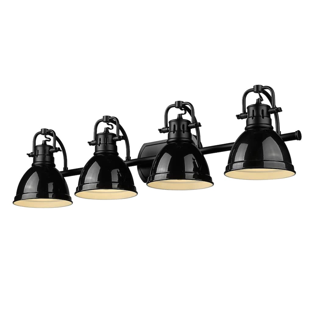 Golden Lighting 3602-BA4 BK Duncan 4 Light 34" Wide Vanity Light with