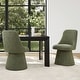 preview thumbnail 36 of 47, Anna Upholstered Swivel Armless Dining Chair for Kitchen Living Room Set of 2 - Moss Green