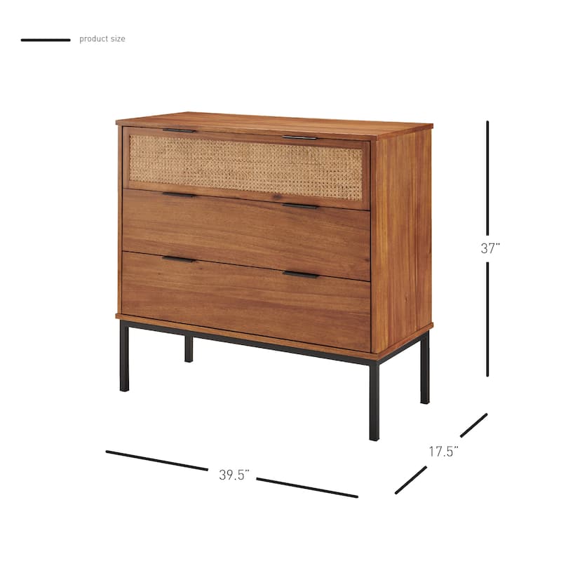 NPD Furniture Caine Rattan Chest 3 Drawers