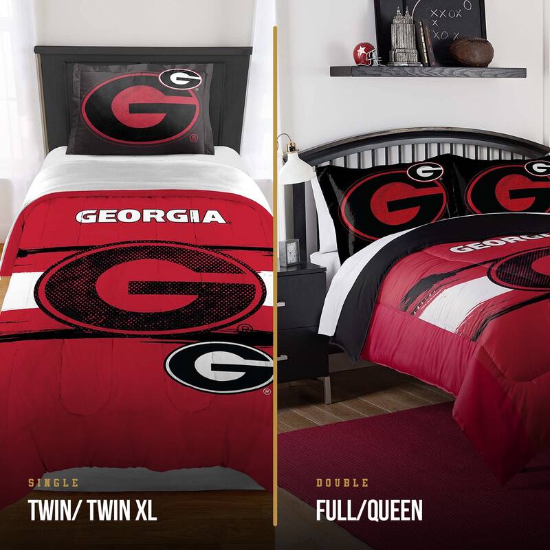 NCAA Georgia Bulldogs Officially Licenced Comforter & Sham set
