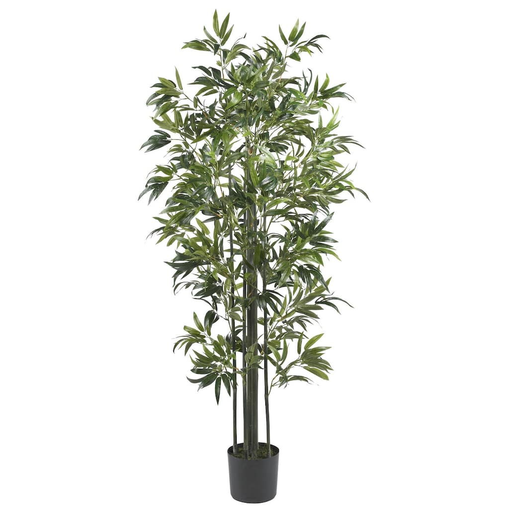 Artificial Silk Tree 6ft - Realistic Indoor Floor Plant with Green Trunks - Home Office Decor - 6ft.