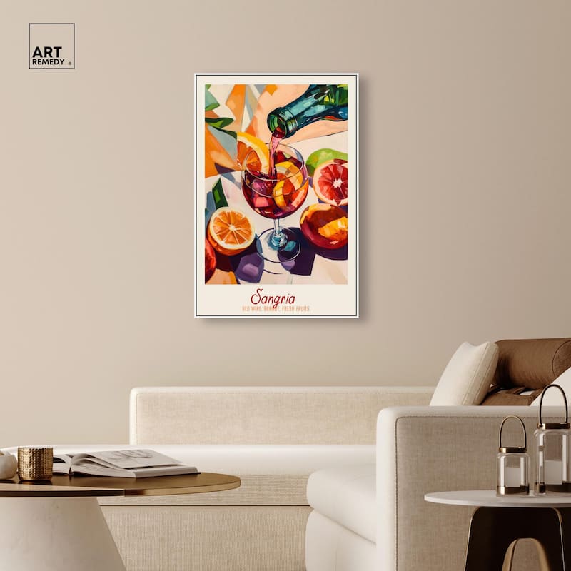Sangria Recipe Poster Canvas by Art Remedy