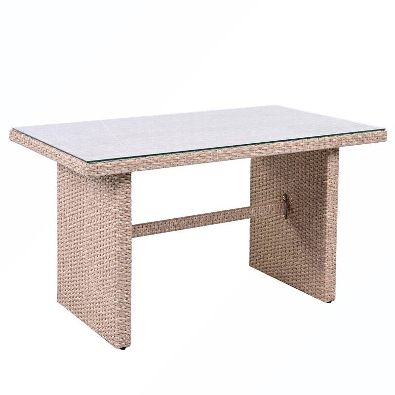 6PCS PE Rattan Sofa Set With Storage Box